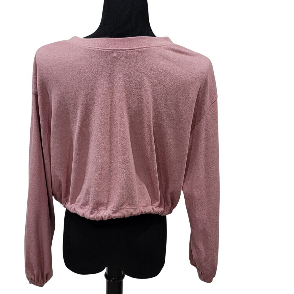 Altard State Pink Small Crop Top Tie Waist Casual Soft Girl Y2K Loungewear - Picture 2 of 7